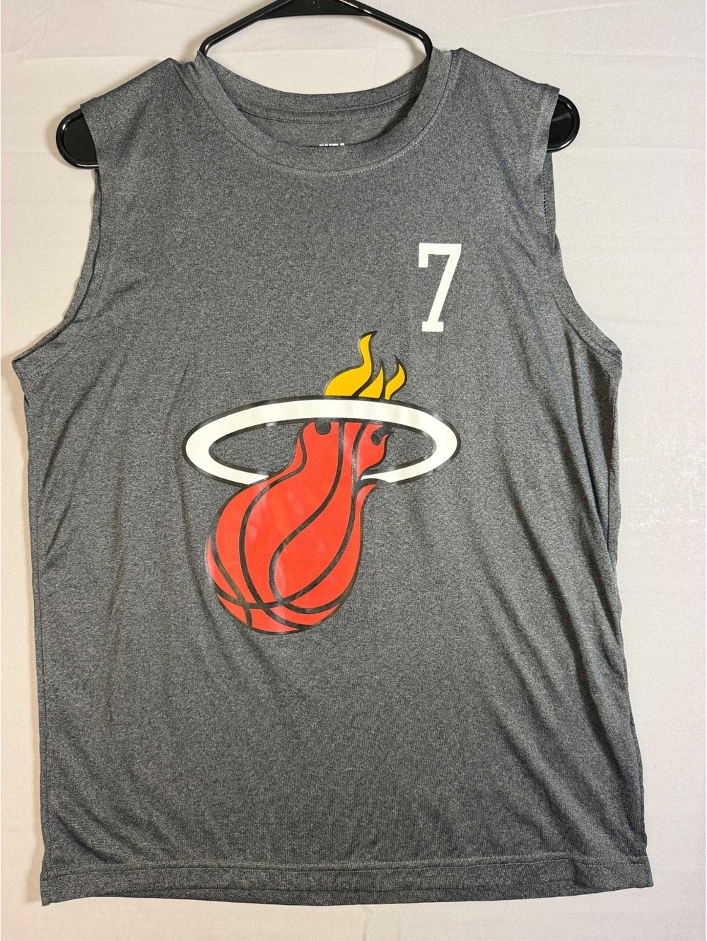 NBA Miami Heat #7 Dragic Sleeveless Basketball Jersey Gray Youth XL 14/16